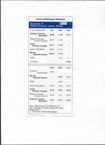X7 Timetable October 2019